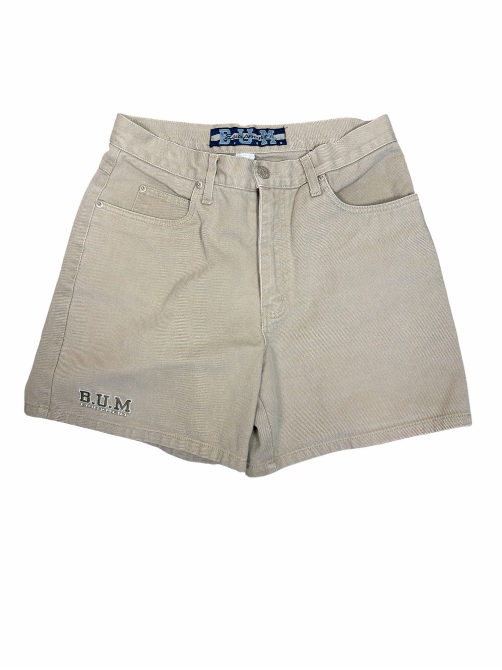 Vintage B.U.M. Equipment Khaki Shorts 11/12 90s Streetwear Cotton Casual Retro